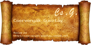 Cservenyák Gusztáv névjegykártya