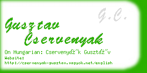 gusztav cservenyak business card